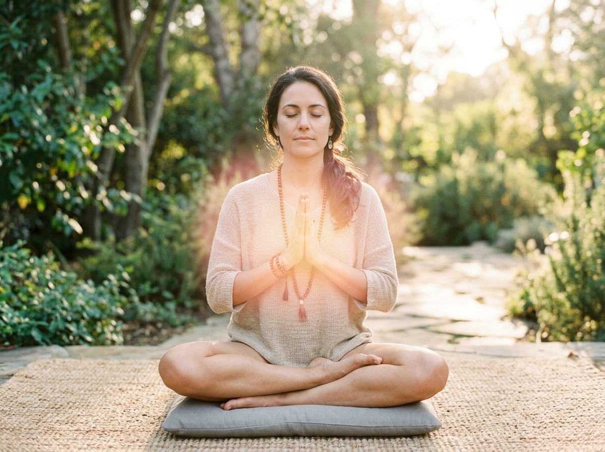 Loving-Kindness Meditation showing warm heart radiance
